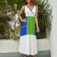 thumbnail image 3 of Pickleball Robe Sans Manches Verte et Bleue Élégante pour Femmes Été 2024, 3 of 4