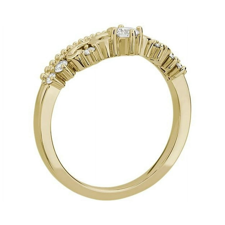 LADIES BAND 0.15CT ROUND DIAMOND 14K YELLOW GOLD LADIES BAND 0.15CT ROUND DIAMOND 14K YELLOW GOLD