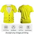 thumbnail image 3 of Blissboy Tuxedo T-Shirt Funny Suit Design Graphic T-Shirt Novelty Tux Shirt Fake Suit Tee with Bowtie, Unisex Adult, 3 of 7