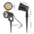 thumbnail image 3 of Toystoory Impermeable 3W COB LED Césped Jardín Luz de inundación Patio Camino Proyector Lámpara con punta Impermeable Blanco cálido AC / DC 12V Iluminación y accesorios cálido Toystoory HA026097-02, 3 of 6