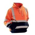 thumbnail image 1 of Pullover Mens Hoodie Sweatshirt with Pocket Drawstring Tops Construction orange XXL, 1 of 8