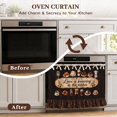 thumbnail image 3 of Heat-Resistant Tie-Back Oven Curtain 29.5x21.3 Inch,Polyester Dust & Oil Splash Proof,Machine Washable Decor for Kitchen Stove Oven Skirt Decor 29.3"W*21.3"H, 3 of 6