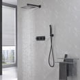 thumbnail image 3 of Matte Black Shower System Set with 10" Rainfall Shower Head & Handheld Sprayer, Solid Brass Luxury Shower Faucet Combo, cUPC Certified, Easy Install for Master Bathroom Remodel & Spa-like Experience, 3 of 19