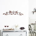 thumbnail image 2 of DecMode Red Metal Leaf Wall Decor with Scrolled Vine, 2 of 9