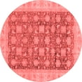thumbnail image 1 of Ahgly Company Machine Washable Indoor Round Oriental Red Modern Area Rugs, 7' Round, 1 of 4