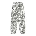 thumbnail image 4 of KHONTS Women's Paisley Print Yoga Bloomers Hippie Harem Pant Elephant Pants Elastic Gym Home Wear Loose Casual Slacks Black XL, 4 of 4