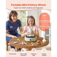 thumbnail image 4 of Children's Electric Pottery Wheel: Compact 6-Inch Spinning Turntable for Modeling Clay, Green, 4 of 11