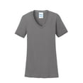 thumbnail image 5 of Port Company Ladies Performance Blend Neck Tee-4XL (Medium Grey), 5 of 6