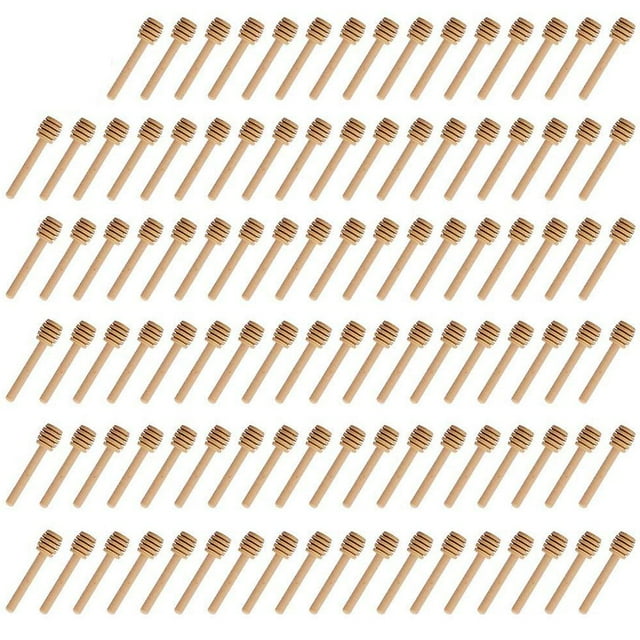 Reusable Gourmet Honey Dispenser, Smooth Surface Grooves Design Natural Wooden Material, Mini Wooden Honeycomb Stick For Drizzle Honey At Special Events (3 Inch)