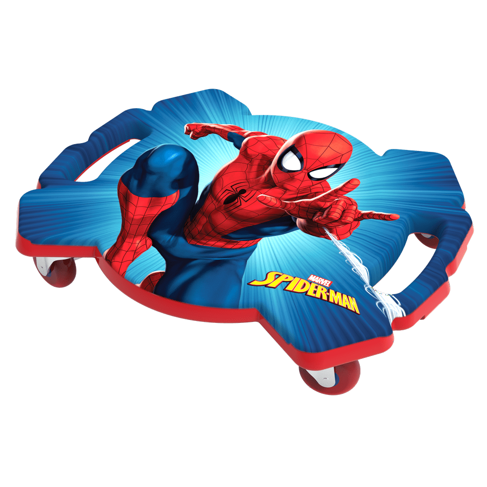 Scoot Racer Spiderman Scooter Board with Casters for Kids