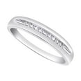 thumbnail image 2 of AFFY Round Cut White Natural Diamond Men's Band Ring In 10k White Gold (0.25 cttw) Ring Size-13, 2 of 2