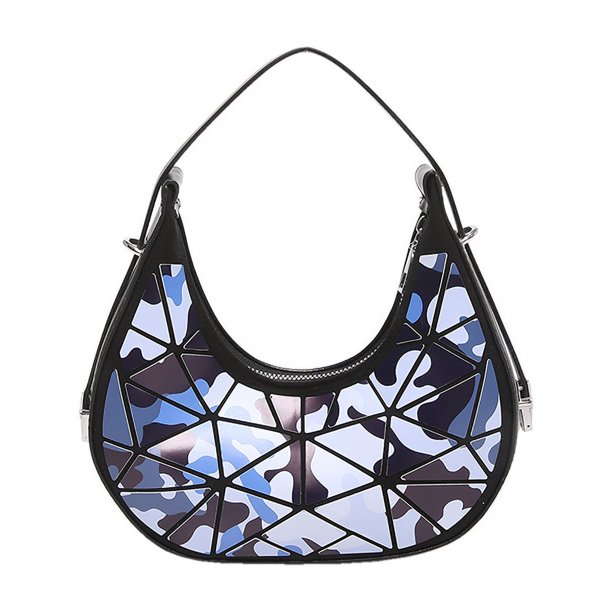 Bolso de hombro de media luna para mujer de piel sintética sencillo para uso diario bolso de viaje para mujer