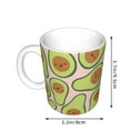 thumbnail image 2 of Yiaed Cute Avocado Print Ceramics Coffee,Large Handle Design,Extra Large Tea and Coffee Cup for Office and Home Mugs, 2 of 6