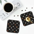 thumbnail image 4 of Lsque Funny Chicken Pattern 4" Drink Coasters Set of 4, PVC Leather Absorbent Coasters, Table Coaster Set Decorative Coffee Cup Coasters Housewarming Gift -Square, 4 of 6