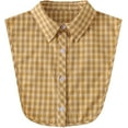 thumbnail image 3 of Zhengup Cotton Plaid Fake Collar Detachable Dickey Collar Half Shirts Blouse False Collar Top for Women Girls Outfits, 3 of 5