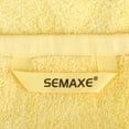 SEMAXE 4 Piece Hand Towel Set. 600GSM LongStaple Purcotton Towels for Bathroom, 2 Piece Yellow