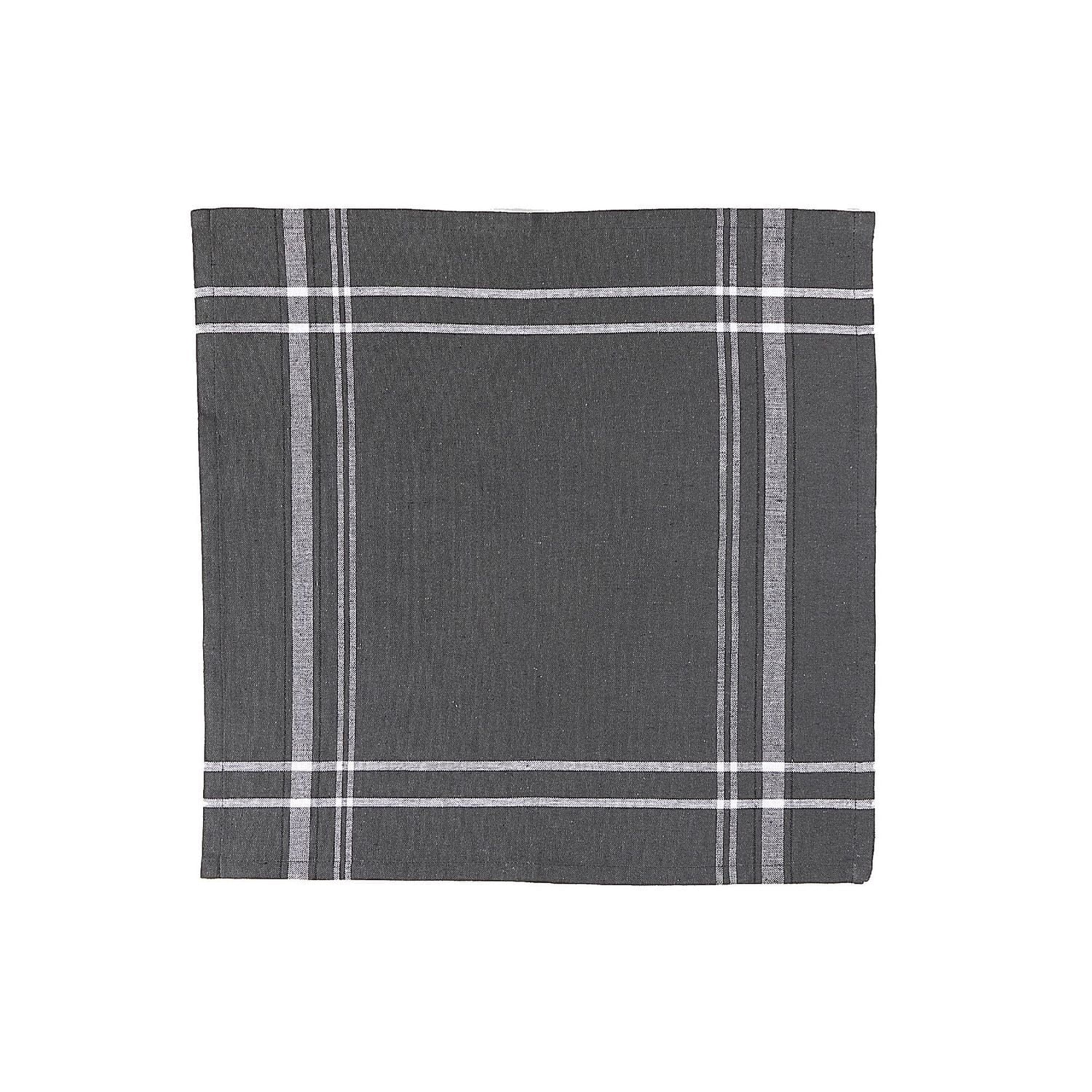 Serviette Frontière Française (Ensemble De 4) (Gris Au Charbon)