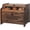Chocolate, variant on Bread Box, Solid Wood Oak Bread Box for Kitchen Countertop, Double Layer Bread Container for Bread Storage, Large Capacity Breadbox with Clear Window