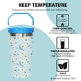 thumbnail image 4 of 20 oz Leopard Print Tumbler with Handle Vacuum Reusable Insulated Tumblers with Flip Straw and Top Handle Stainless Steel Coffee Mug Leopard Print Cup, 4 of 5