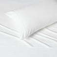 thumbnail image 2 of 4 Piece Cotton Jersey Bed Sheet Set Soft Comfortable Flat Fitted Sheets Pillowcase Queen White Solid, 2 of 5