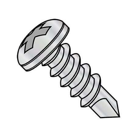 10-16X5/8 Phillips Pan Full Thread Self Drill Screw Zinc Nickel 1,000hours Salt Spray (Pack Qty 8,000) BC-1010KPPHC