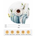 thumbnail image 6 of 13 Inch Round Placemats Set of 6, Blue White Pumpkins Non Slip Heat Insulation PP Table Mats, Thanksgiving Fall Botanical Washable Place Mats for Kitchen Dining Party Table Decor, 6 of 7