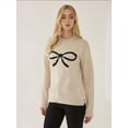 thumbnail image 4 of Relaxed Fit Bow Detail Sweater, 4 of 6
