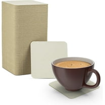 MT Products White Blank Square Paper Coasters 4" - Cup Coaster - Pack of 1000