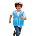 thumbnail image 4 of Kids' Mesh Safety Vest, Reflective Study Field Trip Vest for School Activities, Outdoor Tours and Daily Commute Safety Protection for Young Children Light Blue 16-17 Years, 4 of 9