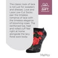 thumbnail image 7 of MeMoi Love and Lace Low-Cut Floral Socks - Womens - Female, One Size, Black, 7 of 7
