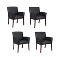 thumbnail image 1 of (Ensemble de 4) Chaise d'Invité de Bureau en Noir et Acajou, 1 of 2
