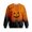 Navy, variant on Hsovts Crew Neck Long Sleeve Pullover Sweatshirt Men, Halloween Pumpkin Bat Gradient Printed Top Blue 3xL