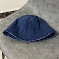 thumbnail image 4 of CoCopeanut Foldable Fisherman Hat Women Summer Cotton Bucket Hat Washed Denim Bucket Hats Bob Caps Hip Hop Gorros Men Women, 4 of 6