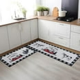thumbnail image 6 of Farmhouse Kitchen Rugs Sets of 2, Non Slip Washable Black and White Plaid Farmhouse Rugs and Mats for Kitchen Floor, Farmhouse Kitchen Decor, 17"x30"+17"x47" (Farmhouse), 6 of 6