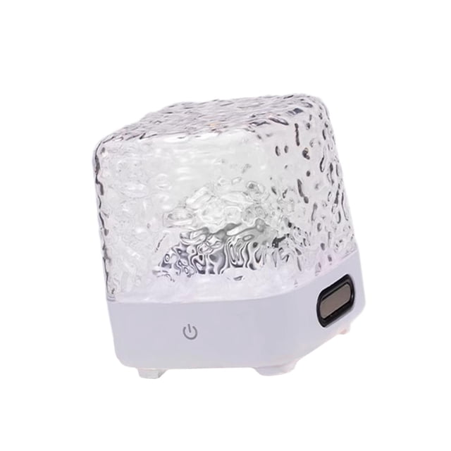 Altavoz musical con ondas de agua 3D, control remoto, recargable por USB, con 4 sonidos relajantes Blanco