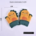 thumbnail image 4 of Guantes para niños, lindos guantes con forma de dinosaurio para dedos, anticaídas, de invierno, cálidos y a prueba de frío, con cordón ajustable, 4 of 6