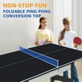 thumbnail image 3 of Table Tennis Tables 6*3ft Black Mid-Size Ping Pong Conversion Top Foldable & Portable Table Tennis Table Top for Indoor Games,Indoor Table Tennis Tables, 3 of 12