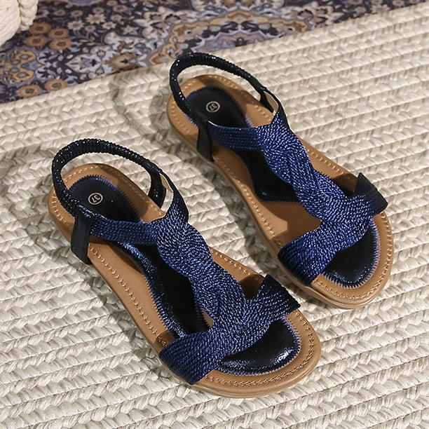 nsendm Women Sandal Adult Female Slide Sandals Women Dressy Women Shoes Comfortable Soft Soled Casual Sandals Fashionable Wide Sandals for Women Size