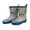 Multicolor, variant on for Kids FOX-600-18-12 Childrens Rainbow Rain Boot - Size 12, Kids