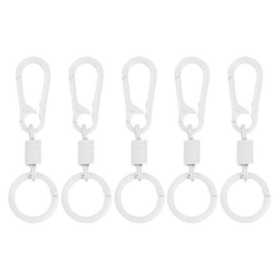 5Pcs MultiPurpose Spring Keychains Buckle Carabiner Clip Outdoor Hiking Tool