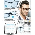 thumbnail image 5 of MARE AZZURO Photochromic Bifocal Reading Glasses Men Blue Light Blocking Readers Sunglasses 1.0 1.5 2.0 2.5 3.0 3.5 4.0 (Black, 1.50) with Polycarbonate Lens, 5 of 6