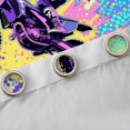 thumbnail image 4 of Castle Fairy Pop Art Motocross Black Out Curtains for Teens, Bright Burst Jump Curtains Pack of 2 (42x63 Each) for Vibrant Bedroom, Purple Pink, 4 of 6