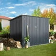 thumbnail image 7 of YODOLLA Outdoor Storage Shed, 3 x 7 Ft Bike Sheds & Outdoor Storage, Small Metal Outdoor Storage Cabinet for Garden, 7 of 7