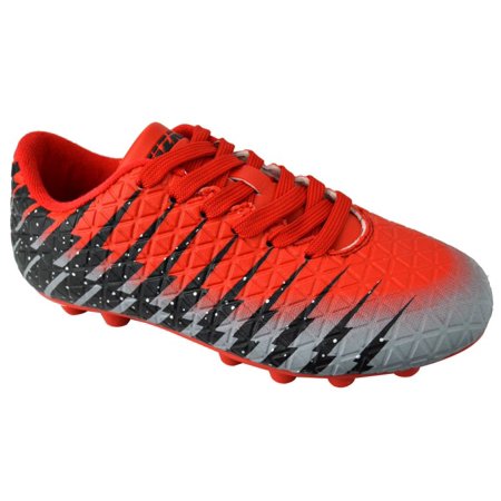 VIZARI - Bolt FG- Soccer Shoes  Cleats  Red/Black/Silver  Size - 8 (Youth)
