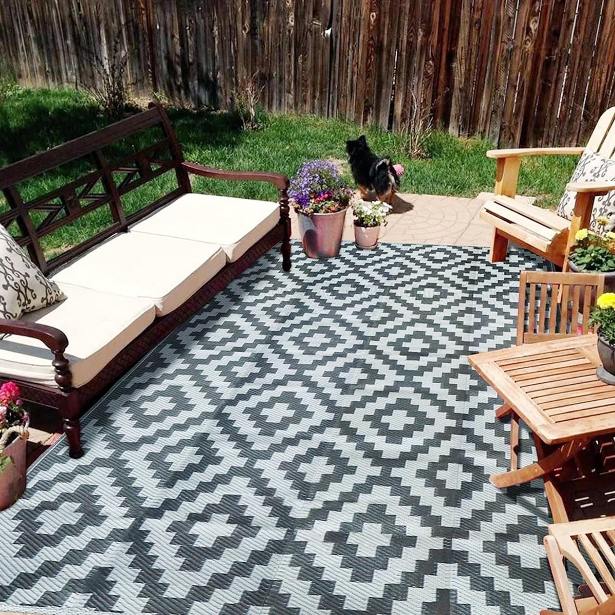 Egdank Picnic Blankets 120 x 180CM Reversible Floor Mat
