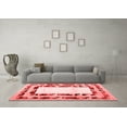 thumbnail image 3 of Ahgly Company Indoor Round Abstract Red Contemporary Area Rugs, 3' Round, 3 of 4