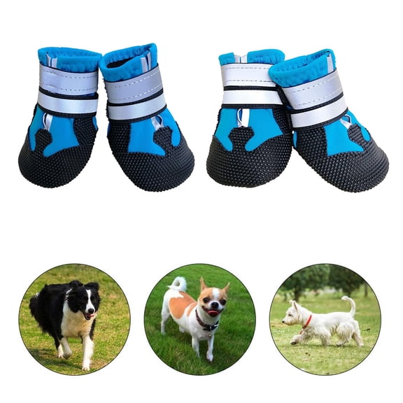 Waterproof Non-Slip Dog Boots, Rugged Sole Outdoor Dog Shoes for Medium & Large Dogs