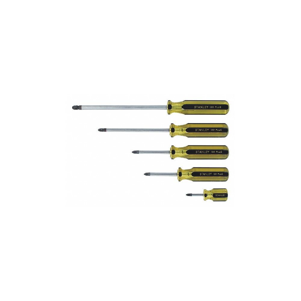 Stanley 100 Plus Phillips Screwdriver Set 5Pc