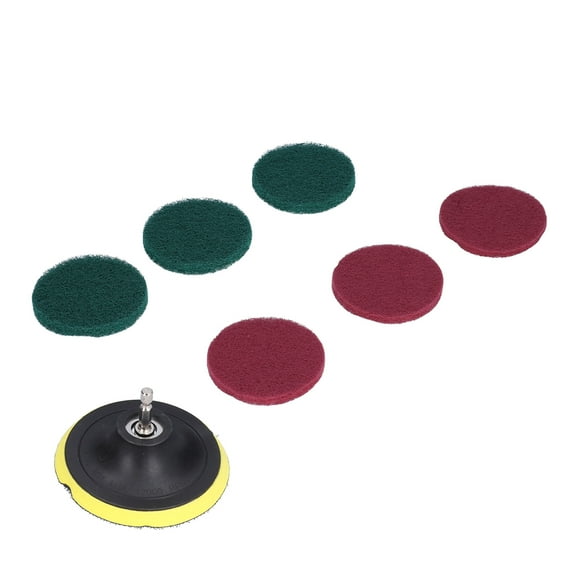 Scouring Pad, Nylon And Plastic Reusable Disc Polishing Sheet 4 Inch For Waxing For Polishing For Cleaning For Sealing