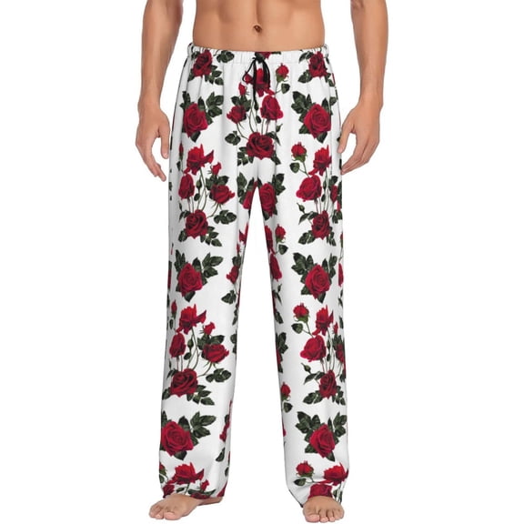 Honiee Rose Flowers for men - a sleek fusion of Straight Pajama Pants, versatile Lounge Pants, and cozy Sleepwear, all rolled into one-Small